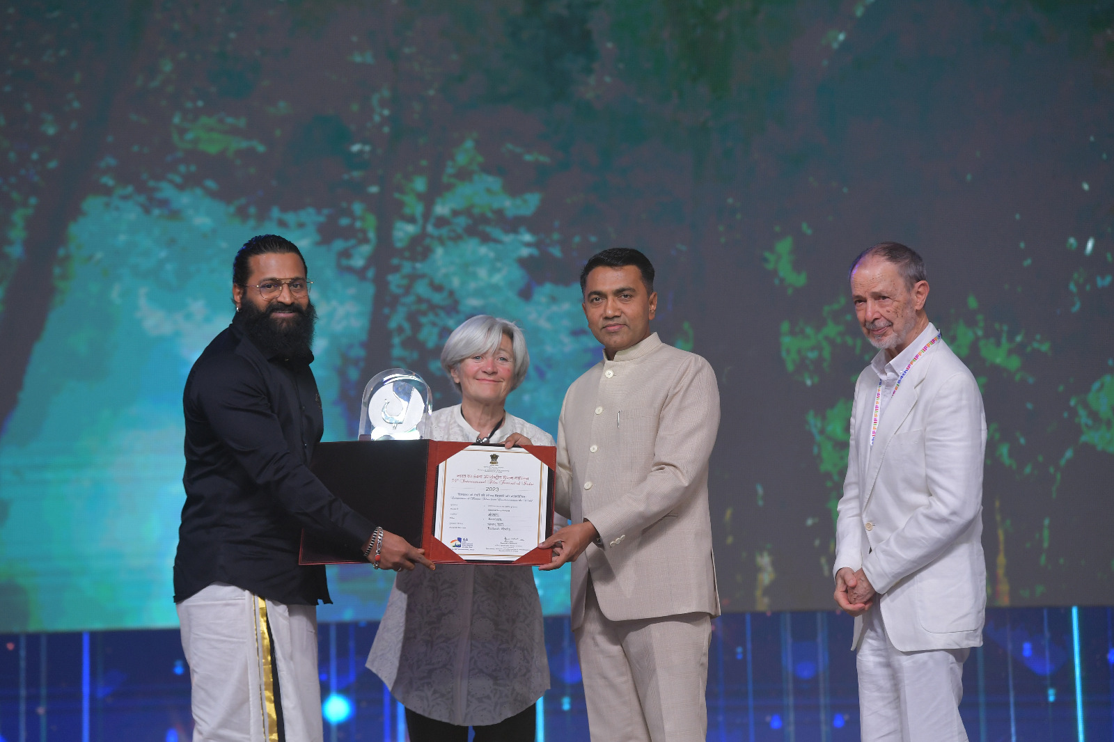 Filmmaker Rishab Shetty Honored with Special Jury Award for 'Kantara' at IFFI 54