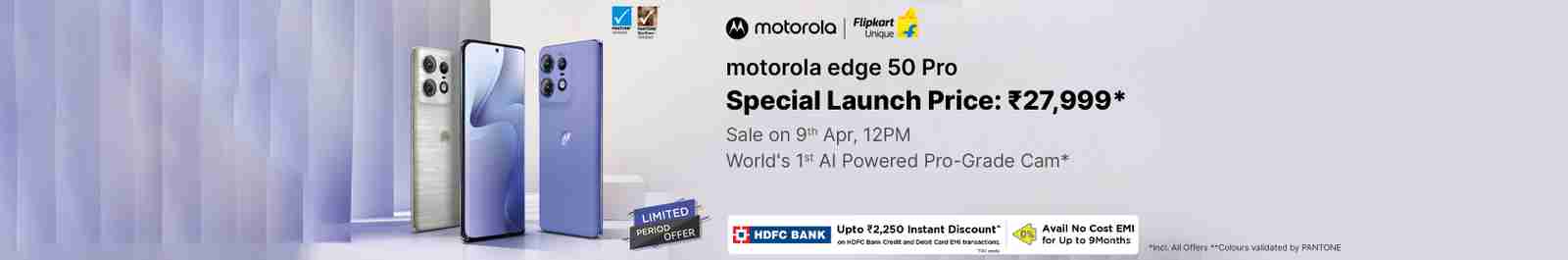 Motorola Edge 50 Pro: Worlds First AI Powered Cam,125W Charging, IP68 Rating Launches at Rs. 27,999