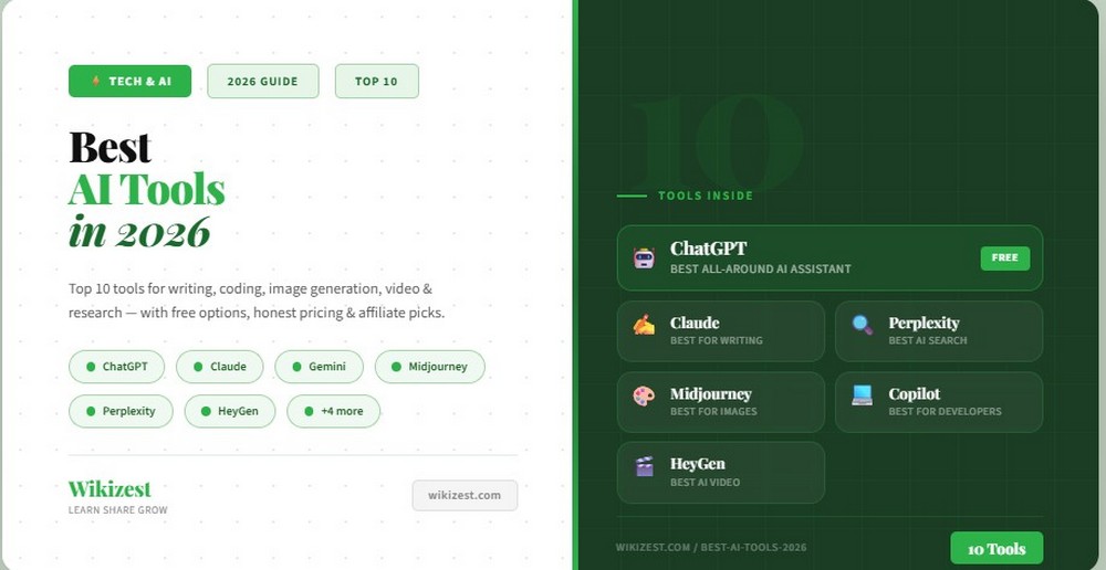 Best AI Tools in 2026: Top 10 You Must Try