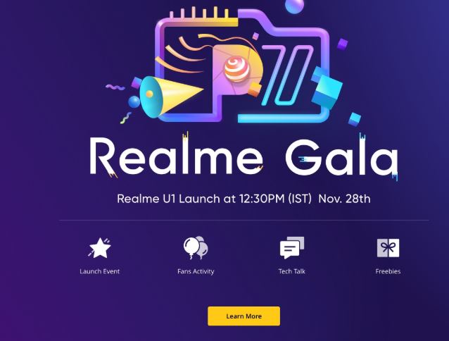 realme U1 launch event